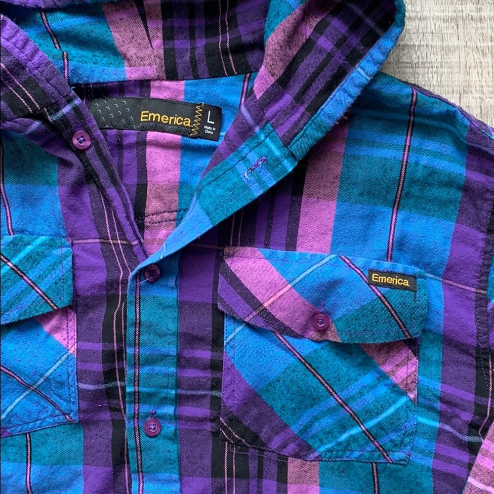 OVERSIZED FLANNEL PLAID SHIRT - Picture 3 of 5